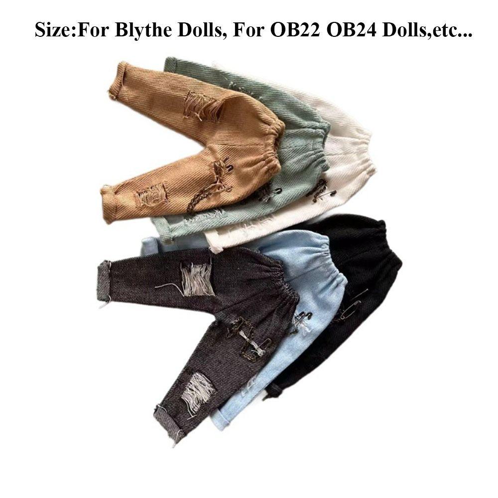 Милая повседневная верхняя модная одежда для кукол Obitsu 11, новые джинсовые брюки для кукол Blythe для кукол OB22 OB24