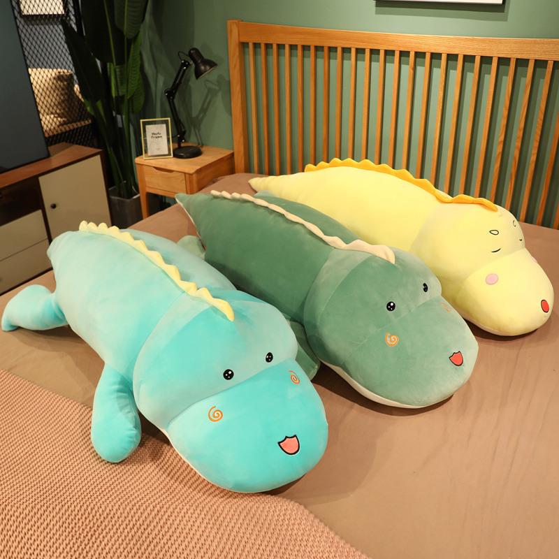Soft Crocodile & Dinosaur Plush Body Pillow for Girls - Back Cushion & Leg-Clamping Sleeping Doll