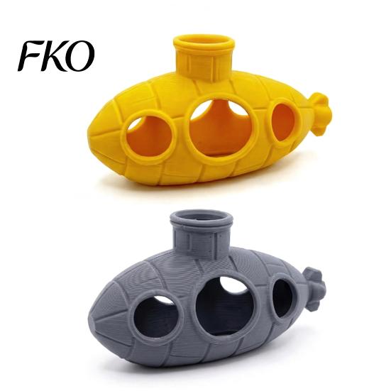 Retro Submarine Ornament 3D Printed Hollow Fish Tank Decorations, Aquarium Shrimp Hideout Breeding Ornament, Hiding Cave Shelter for Betta