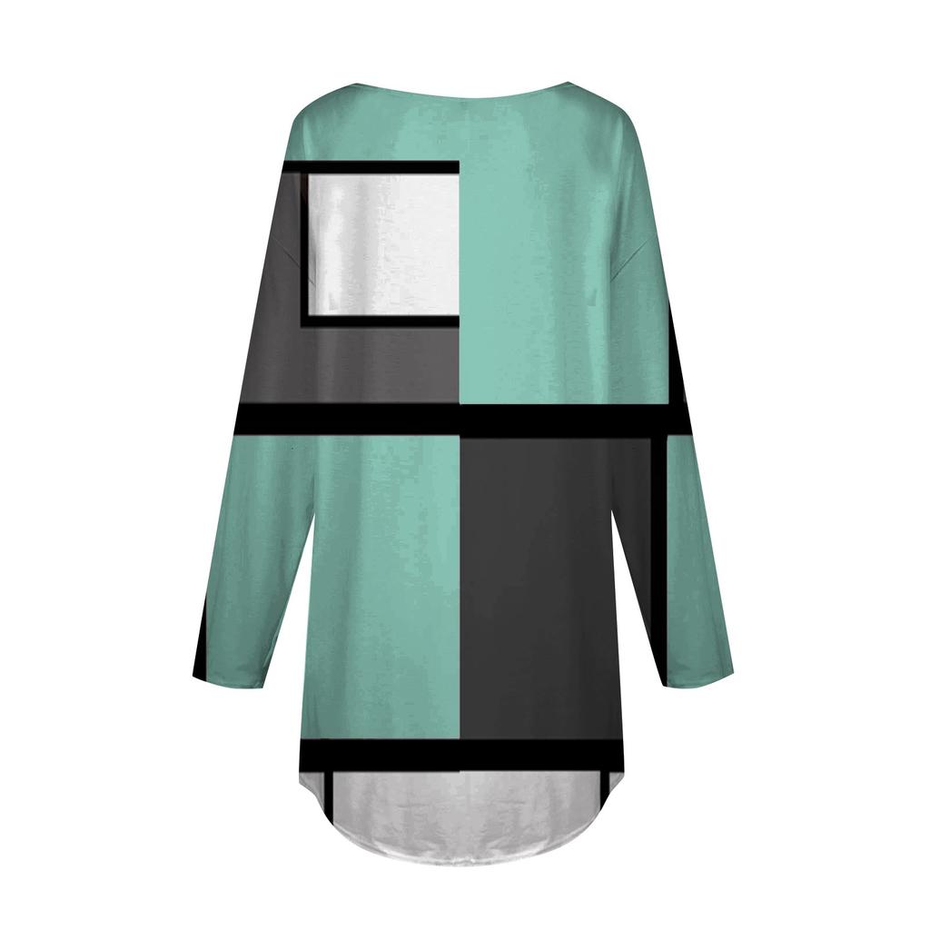 Футболки для женщин, осенние повседневные рубашки с длинными рукавами, толстовка с ретро-принтом, топ, пуловер