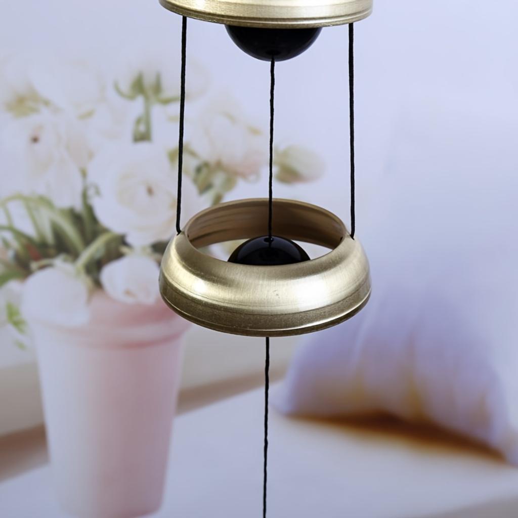 1pc, Three Bell Wind Chime Pendant Pray Wind Chimes Temple Wind Chimes, Wind Chimes With 3 Bells, Feng Shui Wind Chimes For Outd