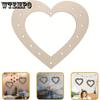 2pcs Heart-Shaped Wooden Wreath Frames for DIY Crafts - Unpainted Floral Hoops for Home Decor, Garland Making & Party Decorations