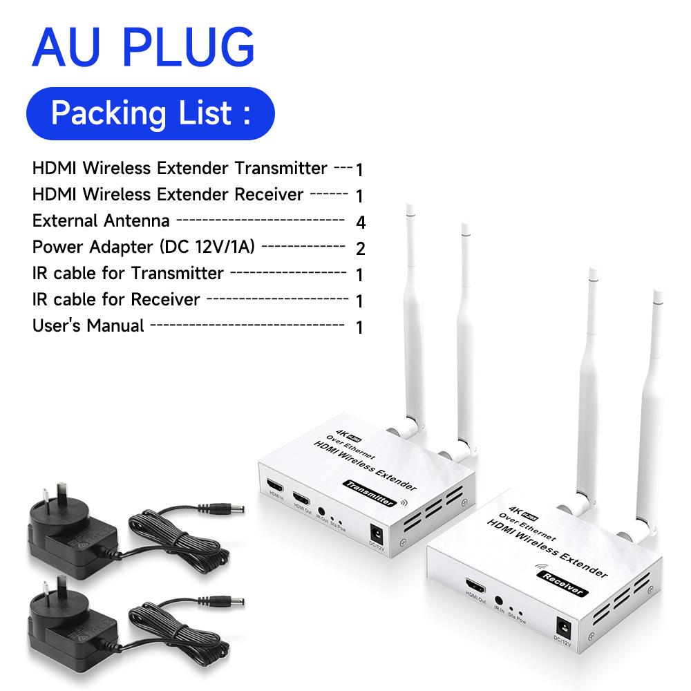 4K Wireless HDMI Extender and Receiver 150M for Screen Projection