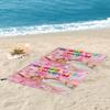 Karol G Happy Valentines Day Beach Towel Soft Microfiber Quick Dry Absorbent Quick Towels For Swimming