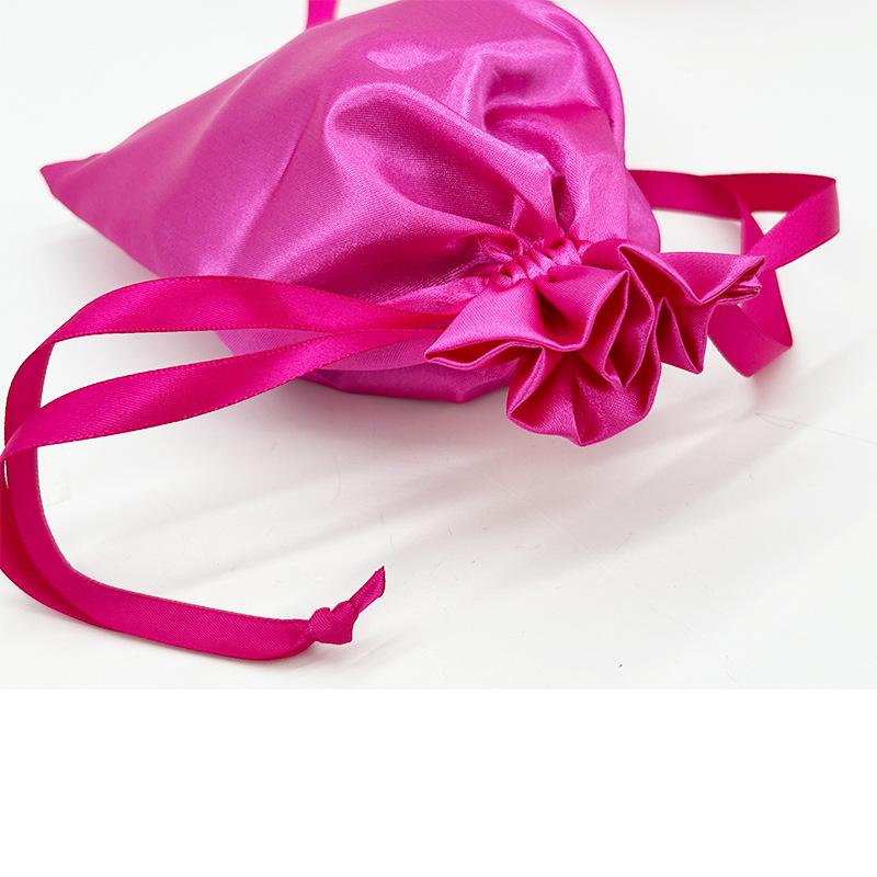Imitation Satin Colored Drawstring Bag Drawstring Pocket Jewelry Storage Bag Gift Pouch
