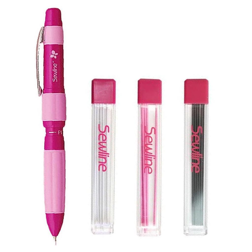 Sewline Trio Colors Mechanical Pencil Refill Set 3-color + 3-color (black, White, Pink)