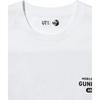 Uniqlo X Mobile Suit Gundam 45-летие Графический Принт Буквы Свободный Удобный Круглый Вырез Короткий Рукав Футболка Унисекс Топы Белый 480144-00