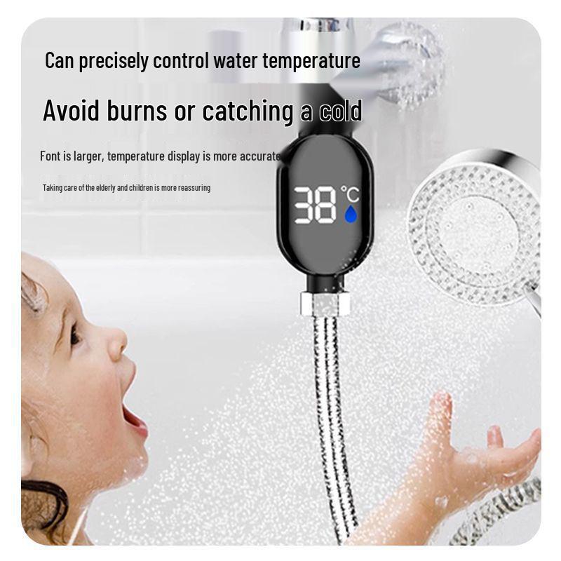 Цифровой светодиодный термометр для воды в ванну для ребенка - Водонепроницаемый дисплей температуры душа
