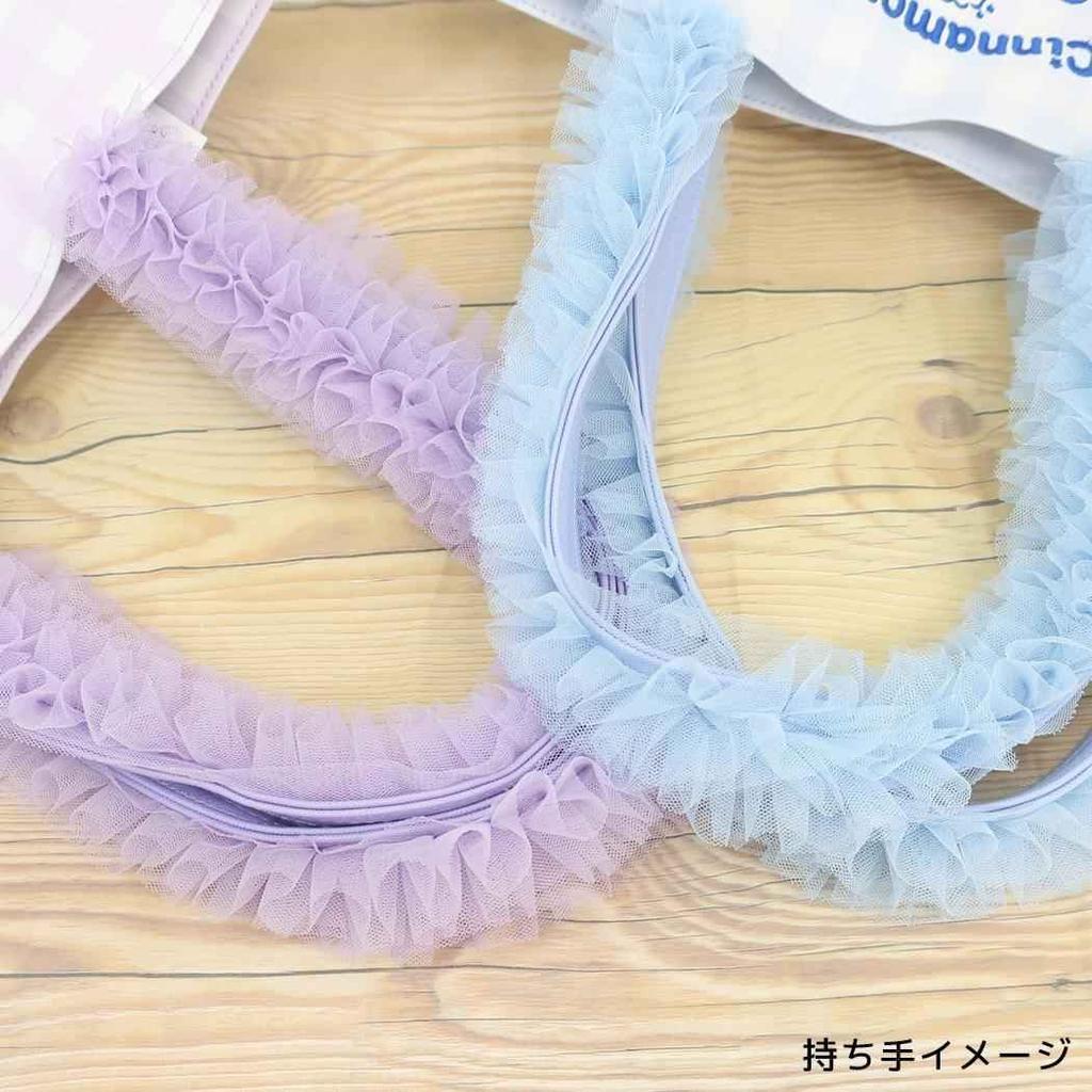 Сумка-тоут Kogimyun x Dolly Mix с рюшами и ручкой, синяя и