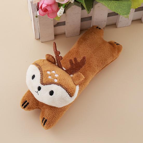 Pet Toy Realistic Animal Shape Bite-Resistant Plush Chew Toy with Catnip Relieves Boredom Simulation Modeling Teeth Cleaning