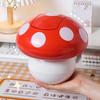 Convenient Mushroom Trash Can Red Garbage Collector Desktop Dumpster  Desktop Desk