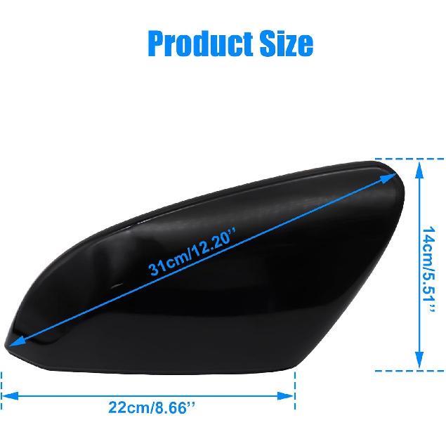 Priprilod Left Driver Side Mirror Cap Cover Glossy Black Compatible With Honda Civic 2016-#76251-TBA-A21ZG
