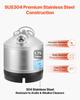 Cleaning Keg, 6.5L Keg Line Cleaning Kit with D Coupler Connection & Rubber Base, Beer Lines Cleaner Used for Beer Line Cleaning, 304Stainless Steel