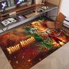 Custom Rug Cristiano Ronaldo Pattern Print Name Text Soft Non‑Slip Floor Carpet for Home Indoor Decoration