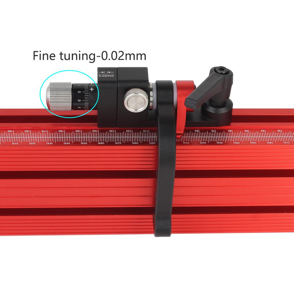 Woodworking Fine Tuning Limiter 0.02mm Saw Table Guide Rail Locator Aluminum Profile Router Fence Limiter Fixed Clip