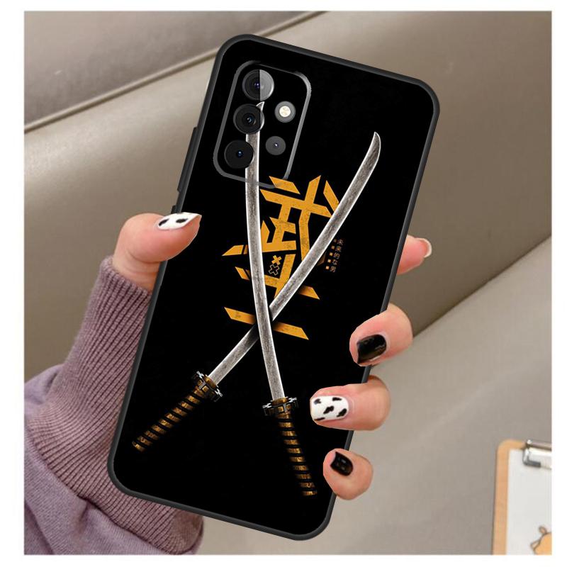 Японский чехол-катана для самурая для Samsung Galaxy A32 A52 A12 A22 A16 A26 A36 A56 A06 A55 A35 A15 A54 A34 A14 A13 A53