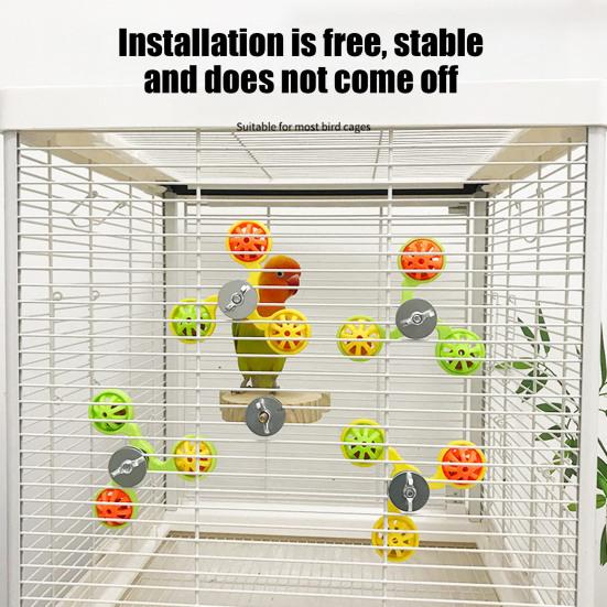 2 шт. Попугай Вращающаяся погремушка Игрушки Интерактивный шар-погремушка Колесо Игрушка для попугайчиков Кенаров Кореллы Развлечение Жевание Упражнения