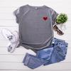 Summer Love Printed Cotton Loose Casual Round Neck Large Short Sleeves T-Shirts Women's