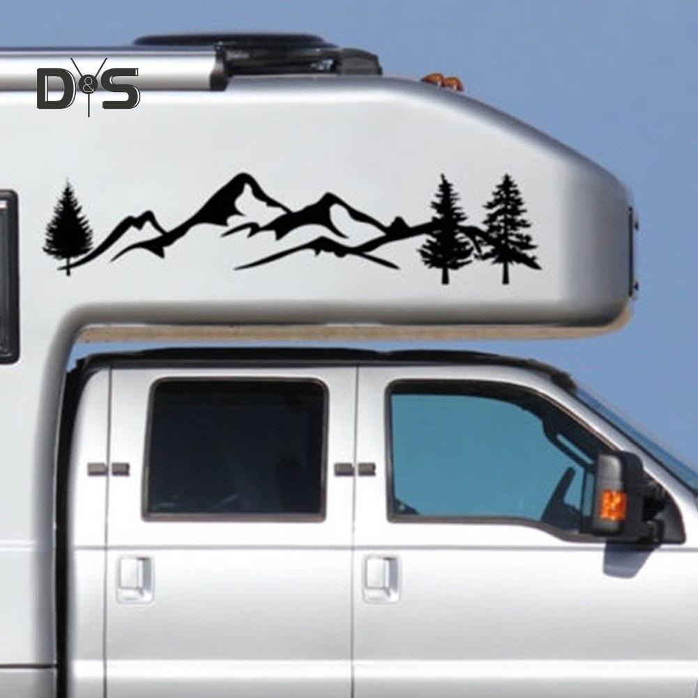 Автомобильная наклейка Дерево Горный внедорожник RV Camper Автомобиль-транспортное средство Светоотражающие наклейки Наклейка