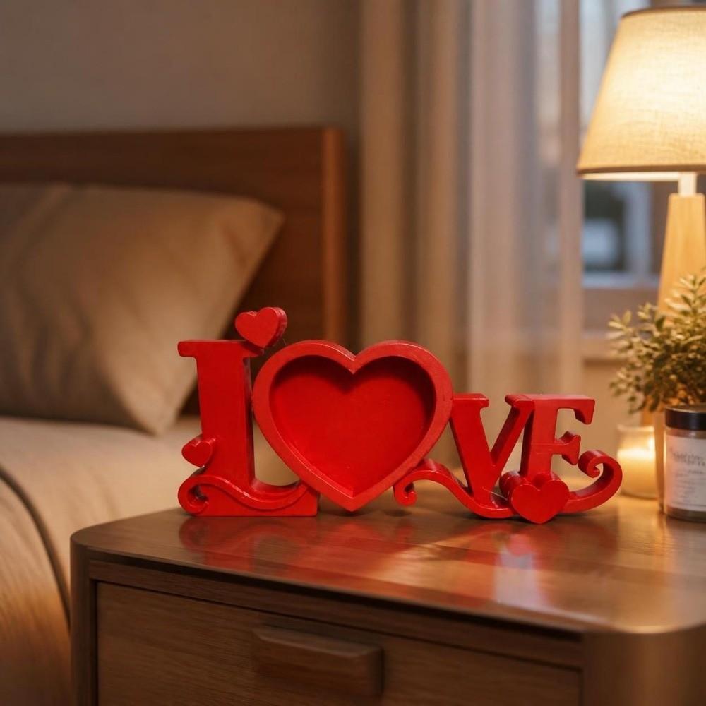 Home Decor Photo Stand Heart Shaped Picture Display Stand Photo Holder Family Decor
