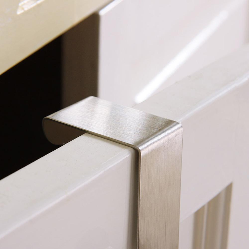 2PCS New Kitchen Tool Cabinet Draw Clothes Hanger Z-shape Door Hook Stainless Steel