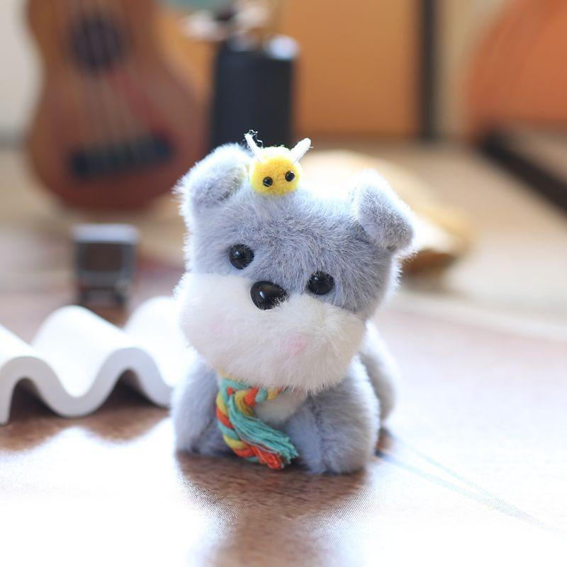 Puppy Keychain Plush Stuffed Toy Backpack Accessory Gift For Nursery Decor
