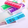 Rectangular Pill Box Seven Days Pill Box Seven Compartments Mini Portable Storage Pill Box Plastic Divided Pill Box