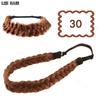 XINRAN Synthetic Elastic Braided Hair Band Extensions Classic Chunky Wide Fluffy Braids Wig For Women Daily Accessory