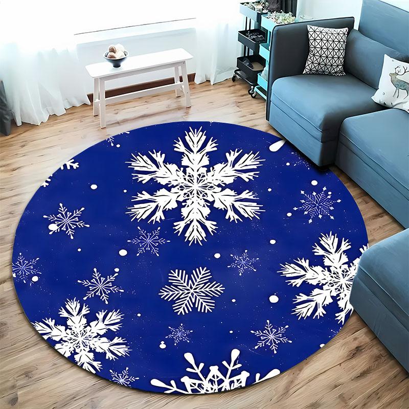 Winter Wonderland Snowflake Round Carpet for Cozy Homes round carpet for home sofa bedroom, gift