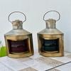 Set of 2 Nautical Brass Oil Lantern, Maritime Brass Port Light, Collectible Ship Lantern, Marine Oil Lamp, Customize Lantern 27.94 Cm
