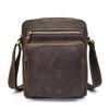 Men's Genuine Crazy Horse Leather Crossbody Bag - Top Layer Cowhide Shoulder Bag for Casual Outings & iPad Carrying