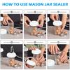 Комплект вакуумного упаковщика Mason Jar, портативная вакуумная упаковщица Mason Jar, упаковщик для консервных банок с ручным воздушным насосом, инструменты