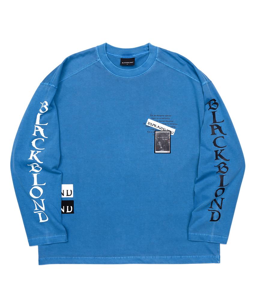 BLACKBLOND Vividi Хаос Патч Пигмент Лонгслив (Ocean Blue)