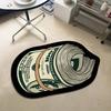 Funny Money Shaped Carpet Dollars Rich Floor Mat Irregular Money Rug Hallway Balcony Entrance Doormat Home Decor Alfombra