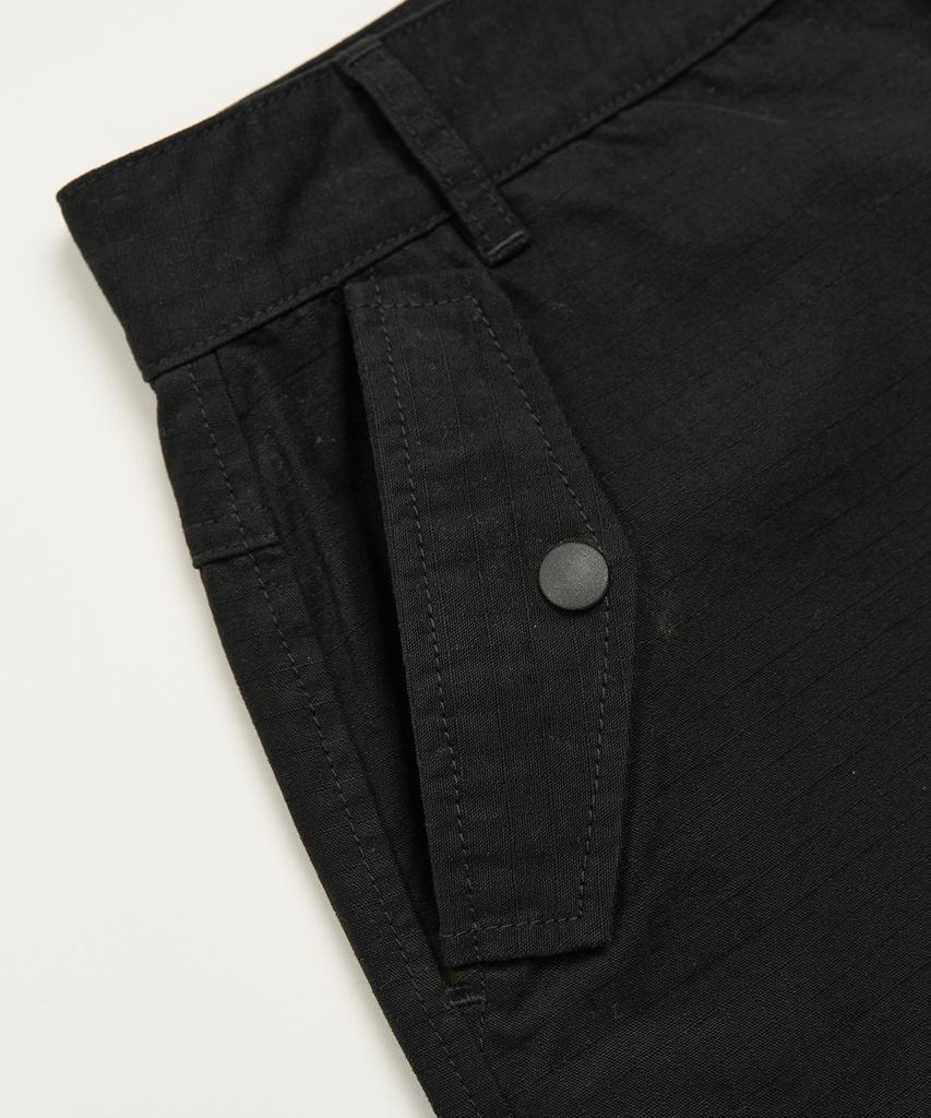 TOFFEE Ripstop Cotton Bermuda Pants (Black)
