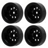 4Pcs 1.0 Inch Wheel Hub 9 Round Hole Aluminum Alloy Hub for FMS FCX24 1 24 Remote Control Climbing Car Black