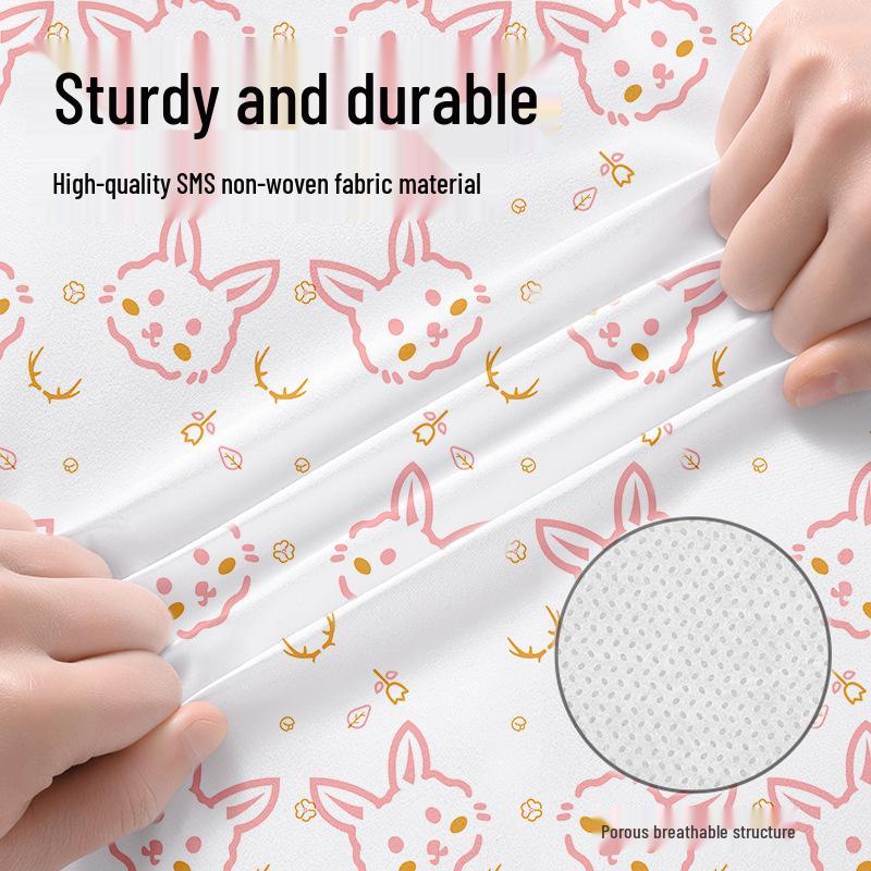 Дорожный одноразовый комплект простыни и пододеяльника для двуспальной кровати - 4 предмета