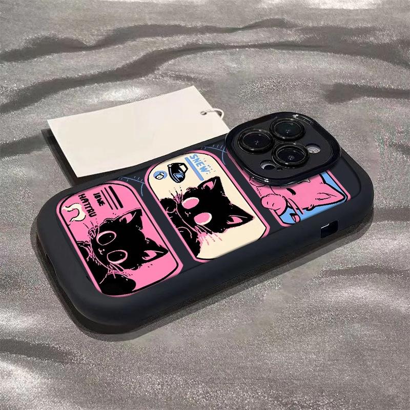 Розовый кот подходит для Apple 15 Чехол для мобильного телефона Iphone14promax Cartoon 13/8plus Cartoon 16
