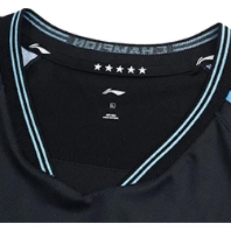Футболка Li Ning с круглым вырезом и коротким рукавом в клетку, мужские топы, черные AAYT029-1