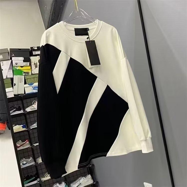 Мужская толстовка в корейском стиле с цветовыми блоками - Универсальный, свободный топ с длинным рукавом, создающий модное, высококлассное ощущение для весны и осени.