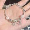 Fashion Opal Moonstone Crystal Star Moon Pendant Bracelet Simple Sweet Women Bracelet Ladies Birthday Jewelry Gift