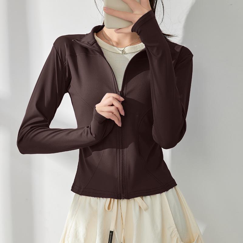 Sunscreen clothes, yoga clothes, women's spring new Pilates training, sports quick-drying jacket, running fitness top