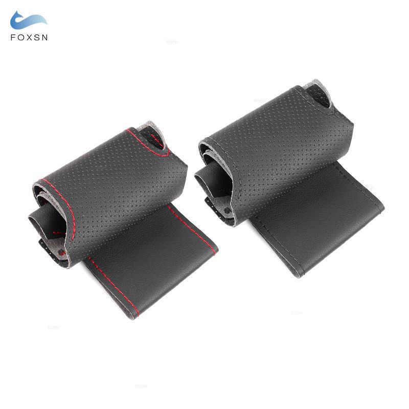 Car Accessories Interior Steering Wheel Cover Perforated Microfiber Leather Trim For Honda Civic 9th 2012 2013 2014