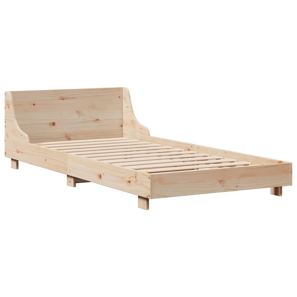 vidaXL Massivholzbett ohne Matratze 90x190 cm Kiefernholz