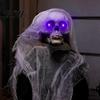 Indoor Outdoor Festive Decor 6Pcs Halloween LED Glowing Eyes with Timer And Remote, Light Up Purple for Pumpkins Skeleton Eyes, Horror DIY Masques,