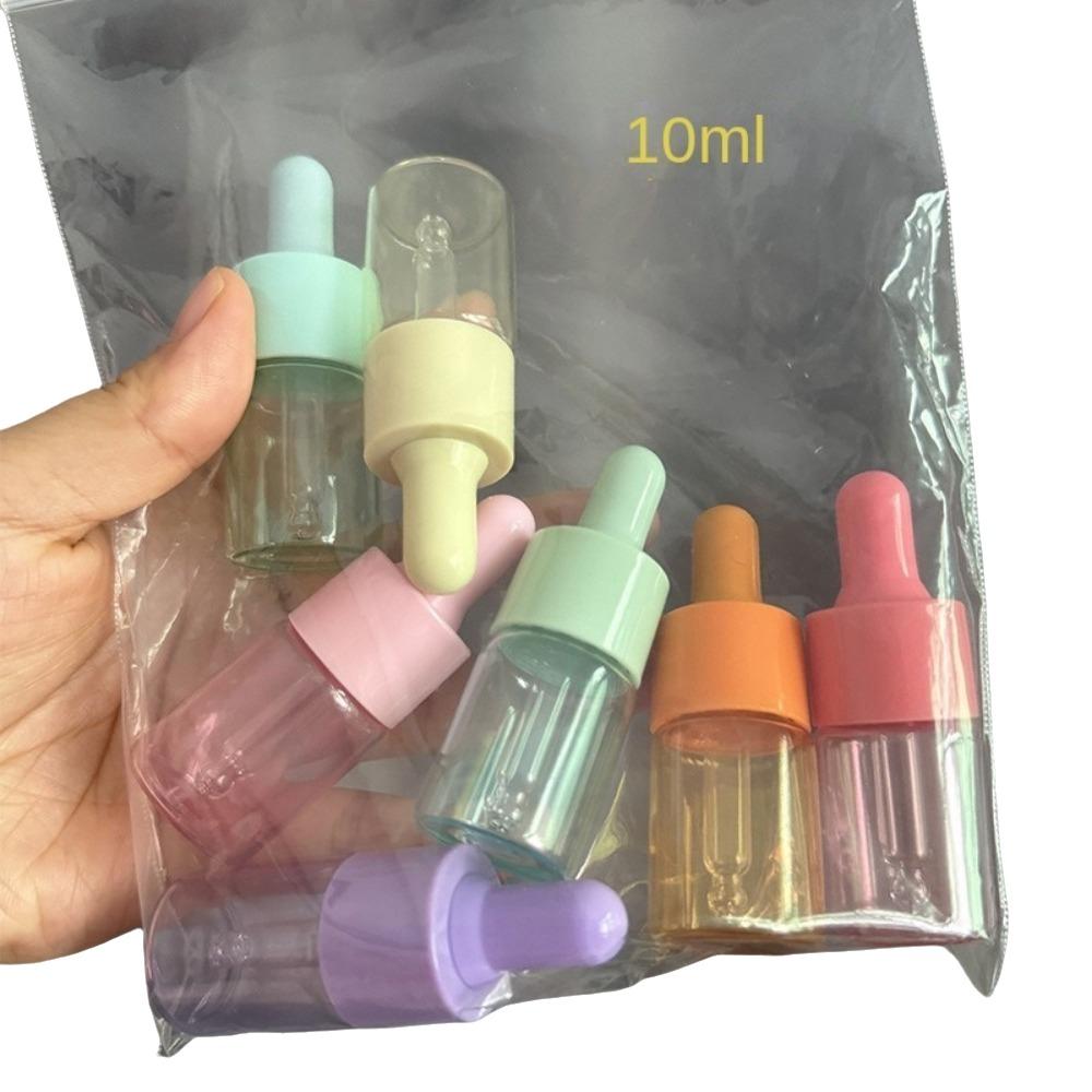 7pcs/set 5/10ml Essential Oil Bottle Glass Perfume Container Vials Mini Dropper Bottle For Cosmetic