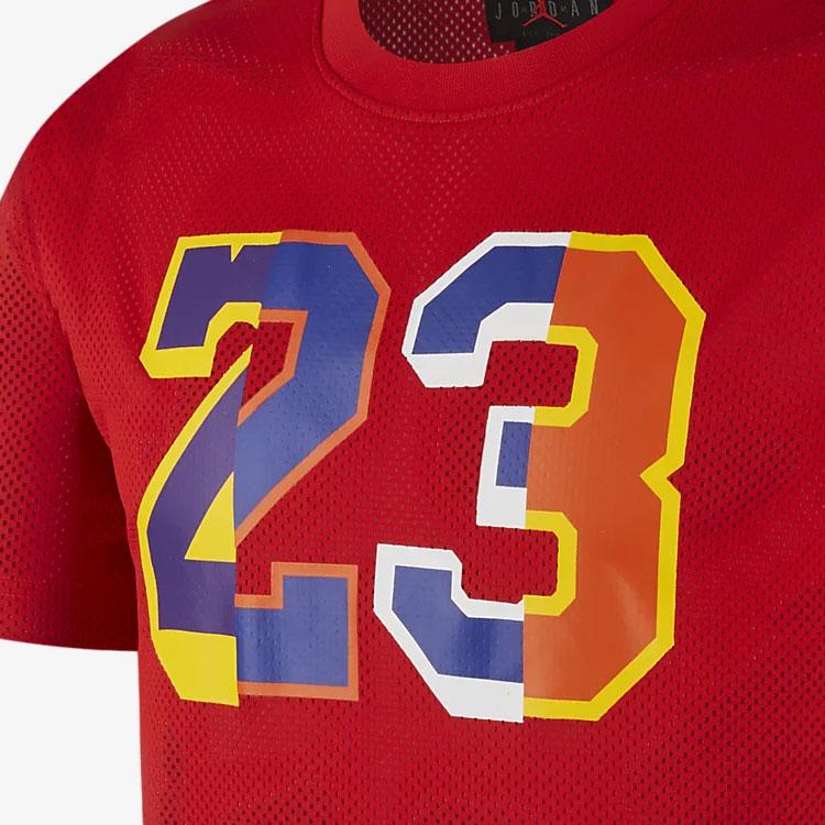 Jordan Футболка с коротким рукавом и круглым вырезом Dna Mesh Breathable Sports, мужская, красная AV0117-657