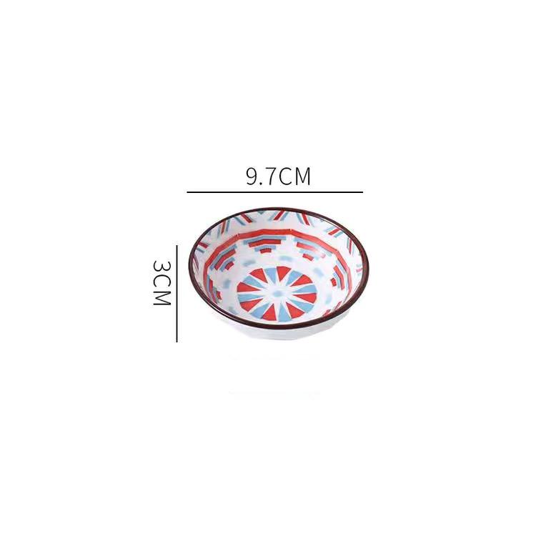 Креативная маленькая тарелка в американском стиле, соус, богемный стиль, маленькая тарелка с геометрическим узором, кухонная практичная приправа, столовая одежда