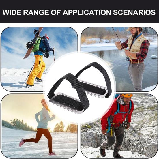 2/4/6 шт. Ледоступы для обуви Кошки с 26 стальными шипами Регулируемая ручка Зимняя ходьба Лед Снег Тяговые накладки Нескользящие Шипы для обуви Ботинок Захваты