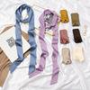 HOT Summer Neck Scarf Hats Ribbon Accessories 5X200CM Pure Soft Satin Women's Small Long Scarf Fashion Dress Belt Tie Scarves